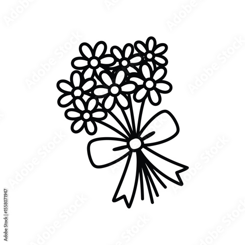 Simple black and white line drawing of a modern two seater sofa with cushions