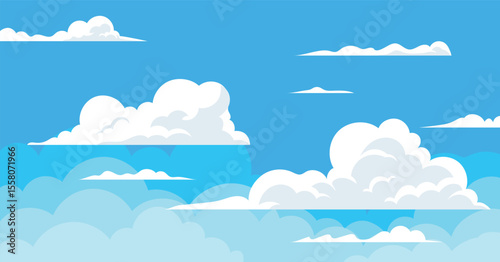 Clouds, Cloud with blue sky background, summer nature landscape