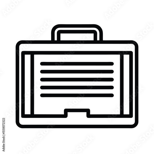 Case Study Icon Outline Vector Illustration