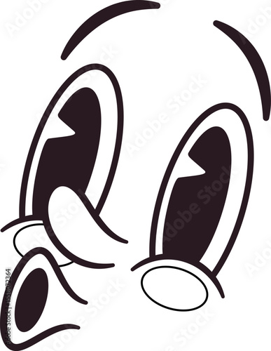 Retro whistling emoji face animation