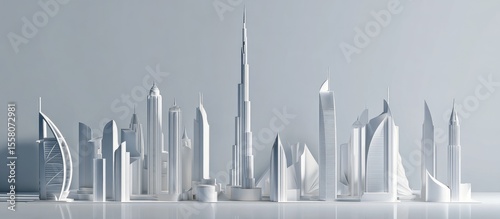 White city skyline model