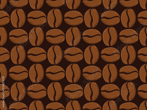 coffee beans flat element pattern abstract food hot cafe cartoon ornament print drink wallpaper cup