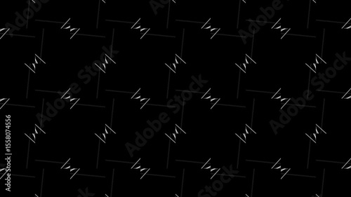 Radio wave wheel style animation black background or backdrop and relaxing and hypnotic wallpaper.