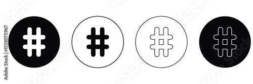 Hashtag icon vector illustration. hashtag sign and symbol . Vector Illustration . EPS 10 .