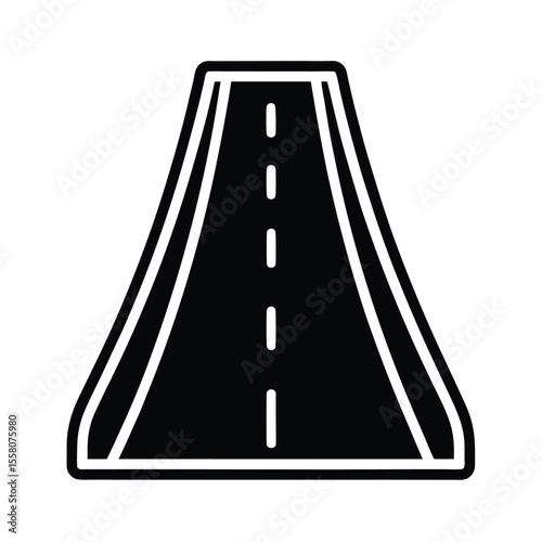 Highway Icon Outline Vector Illustration