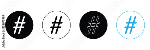 Hashtag icon vector illustration. hashtag sign and symbol . Vector Illustration . EPS 10 .