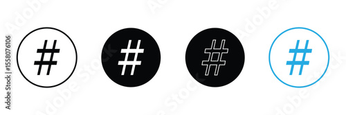 Hashtag icon vector illustration. hashtag sign and symbol . Vector Illustration . EPS 10 .