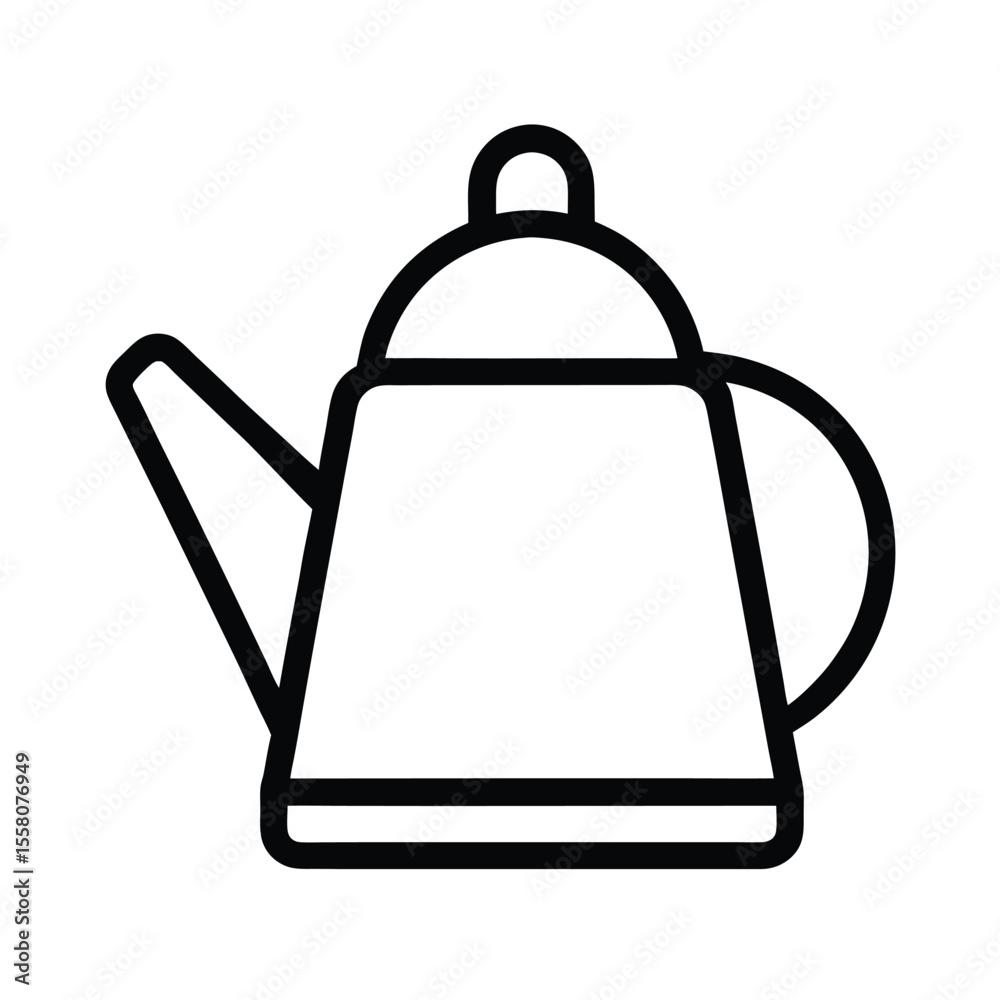 Obraz premium Kettle Icon Outline Vector Illustration