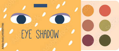 Eye shadow package vector illustration