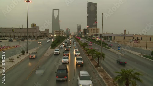 
Editorial time-lapse footage captured on 24 January 2023 showing the skyline of Riyadh, Saudi Arabia. The video highlights the city’s modern architecture, fast-paced traffic, and iconic landmarks suc