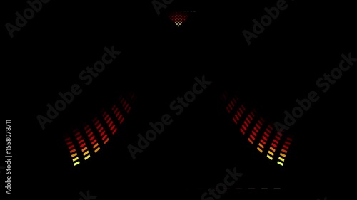yellow orange on plain black background animation video concept