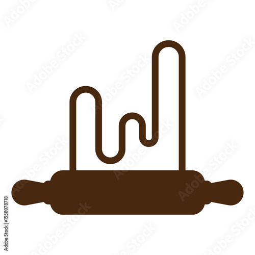 rolling pin vector logo template