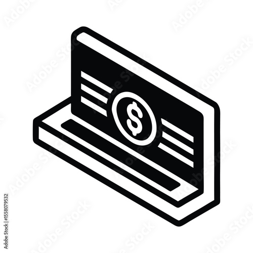 Payment Request Icon Outline Vector Illustration
