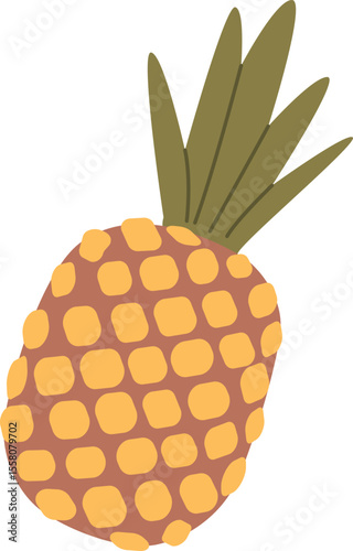 Pineapple exotic fruit vector illustration