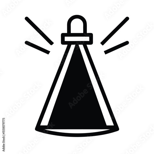 Polar Light Beam Icon Outline Vector Illustration