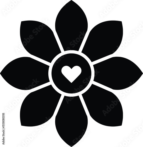 Promoting Mental Health Awareness through Vector Illustration of a Flower Symbolizing Hope and Wellness