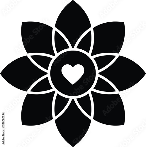 Mental Health Awareness A Vector Illustration of a Flower Representing Wellbeing and Support