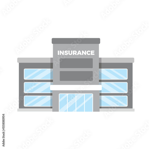 Building insurance,  office insurance flat vector illustrations.