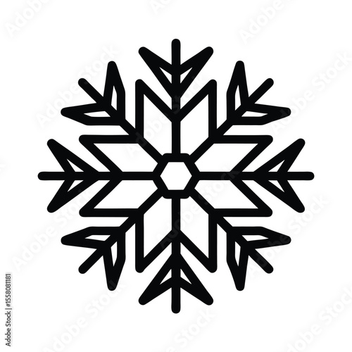 Snow Indent Icon Outline Vector Illustration