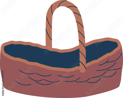Picnic product basket vector illustration