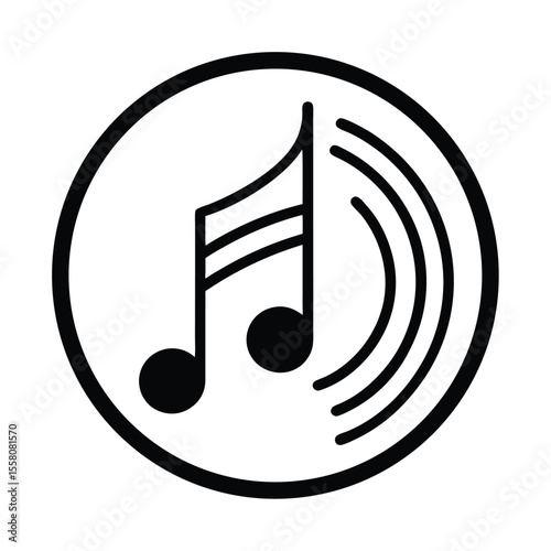 Sound Icon Outline Vector Illustration