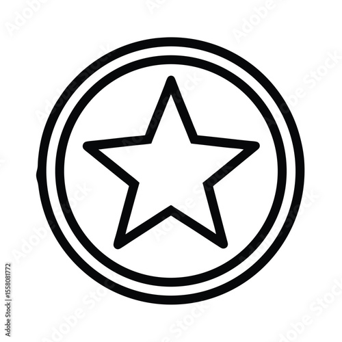 Star Rating Icon Outline Vector Illustration
