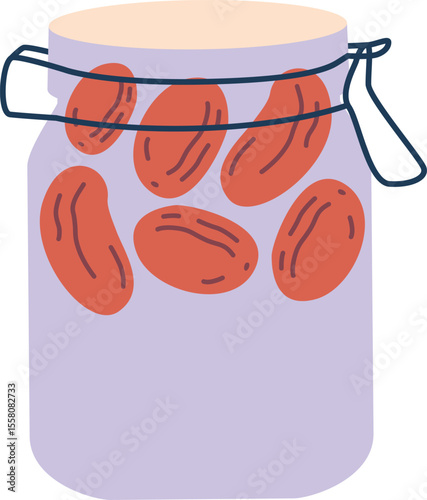 Peanut butter in glass jar