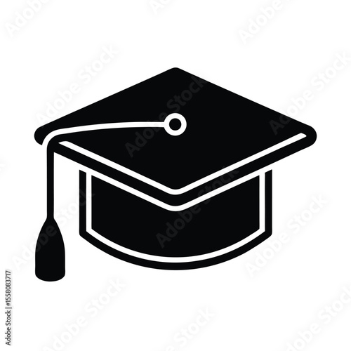 Academic Cap Icon Outline Vector Illustration