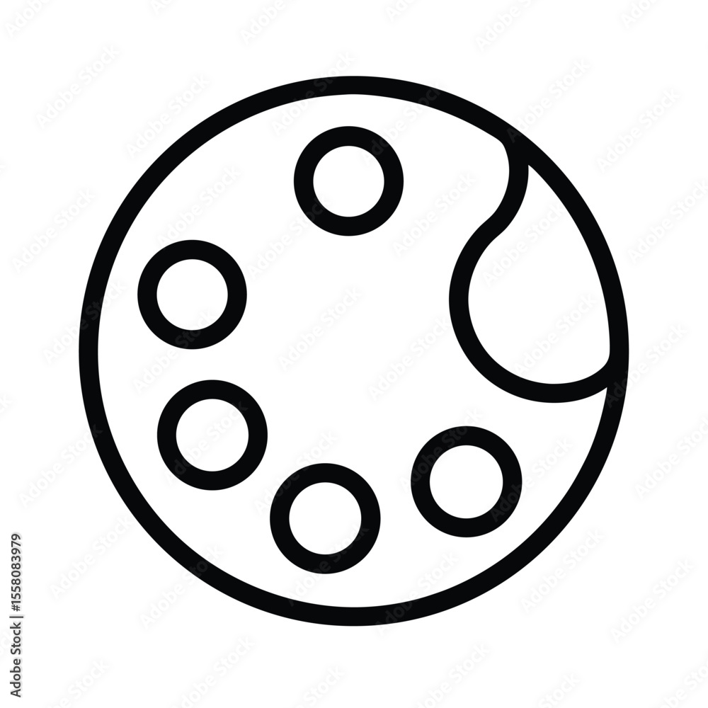 Art Palette Icon Outline Vector Illustration Art Palette Icon Outline Vector Illustration