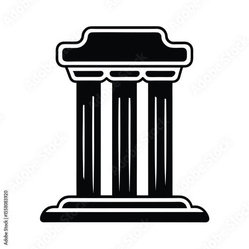 Arctic Columns Icon Outline Vector Illustration