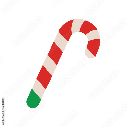 Flat color style and minimalist of a christmas candy Vector illustration