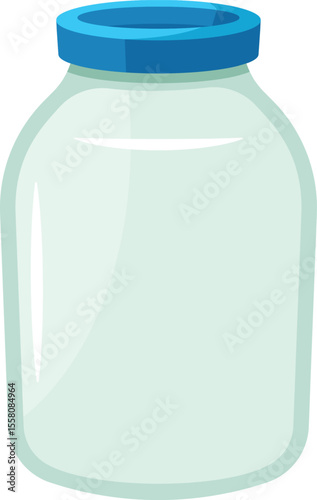 Mason glass jar vector illustration