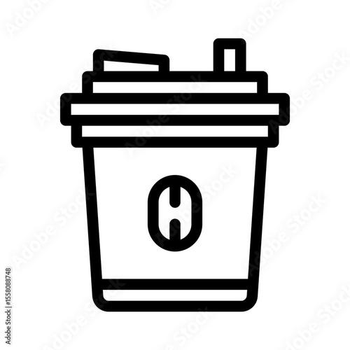 coffee cup line icon