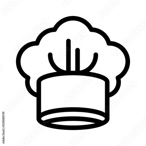 chef hat line icon
