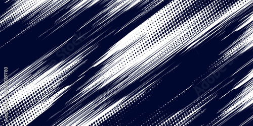 Dots halftone white \u0026 blue color pattern gradient grunge texture background. Dots pop art comics sport style vector illustration, eps10