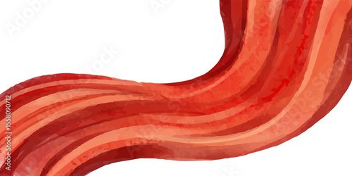 Red liquid background. Beautiful abstraction of liquid paint in a slow flowing and smoothly mixing mixture. Vector illustration