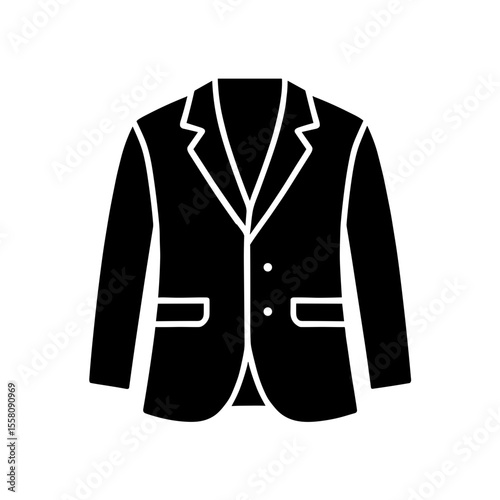 Formal blazer icon filled – symbol of business and elegant wear
