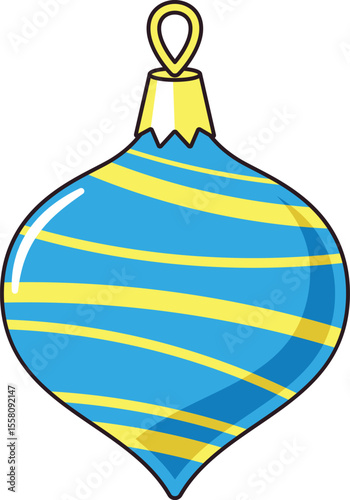 Christmas ornament hanging toy vector illustration