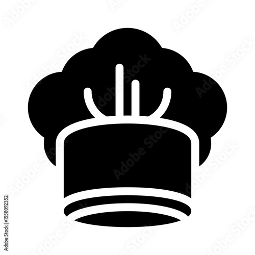 chef hat glyph icon
