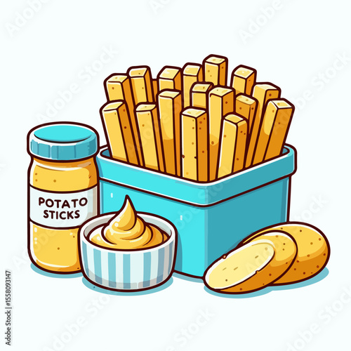 french fries vector illustration