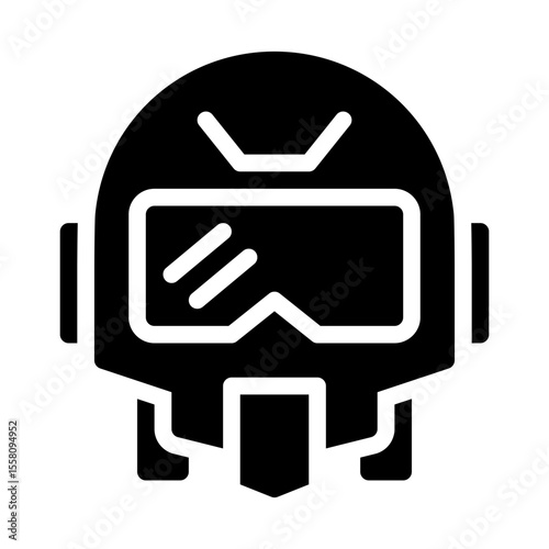 robot helmet glyph icon