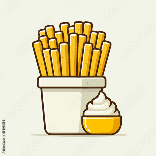french fries vector illustration
