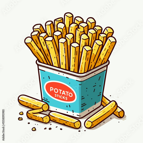 french fries vector illustration