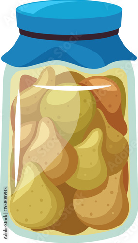 Pear fruit preservation in jar