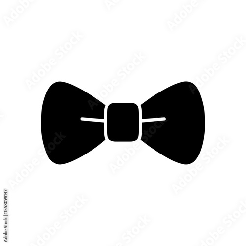 Classic bow tie icon filled – symbol of elegance and formal attire