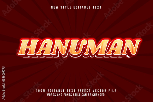 Hanunam editable text effect in Modern neon style