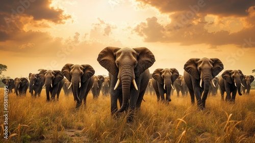 Elephants in the African Plains - Generative AI