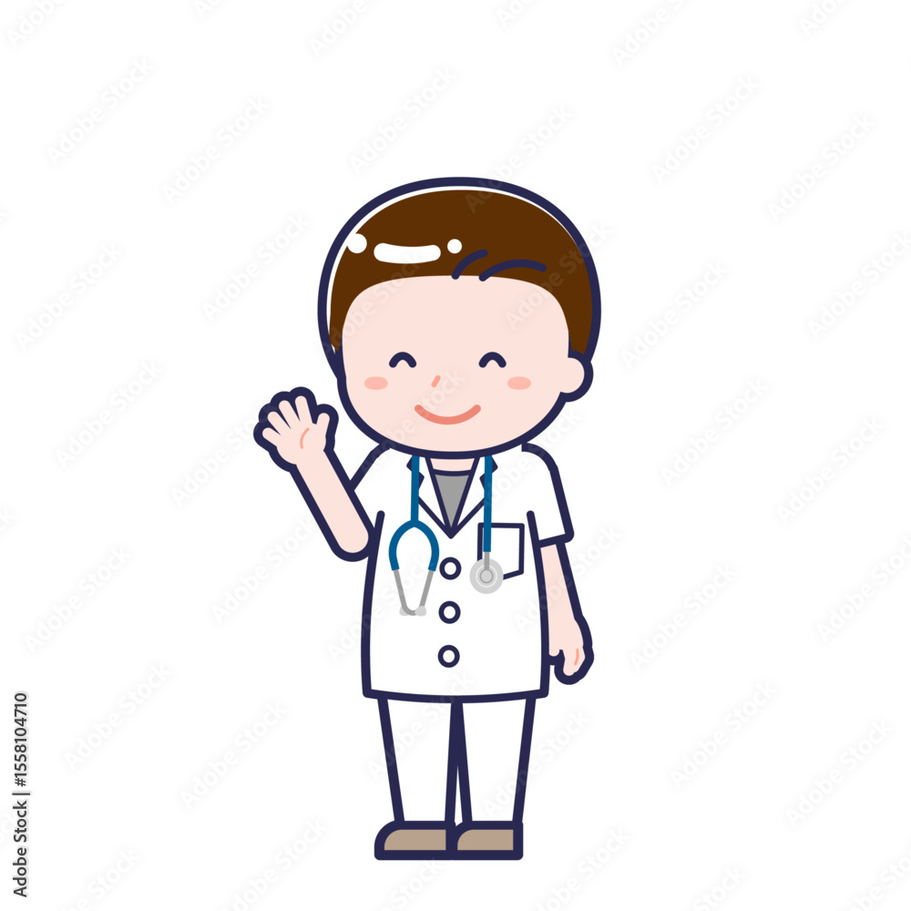 半袖医師/ななめ/男性 10 半袖医師/ななめ/男性 10