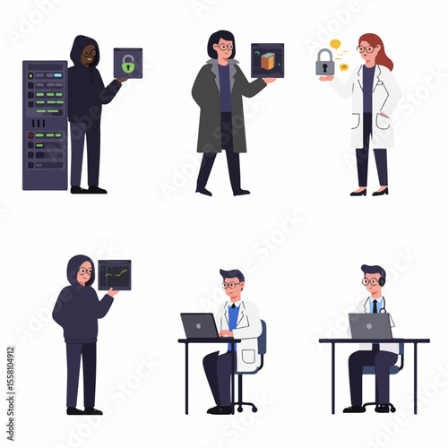 Digital Security, Data, and Technology Concepts
