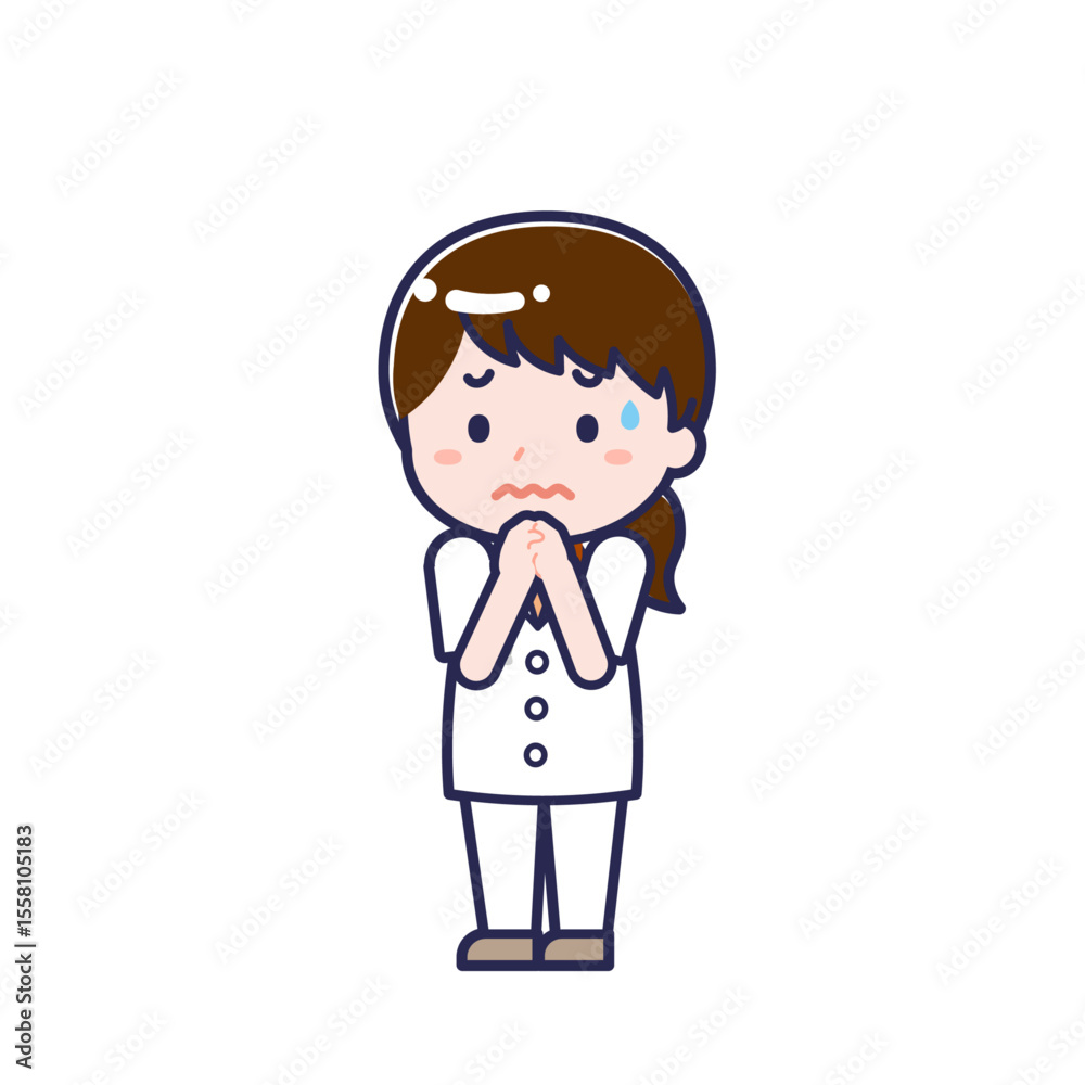 半袖医師/ななめ/女性 23 半袖医師/ななめ/女性 23